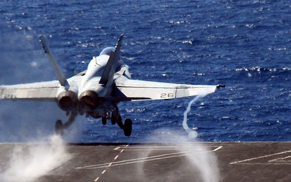 F/A-18C Hornet launches
