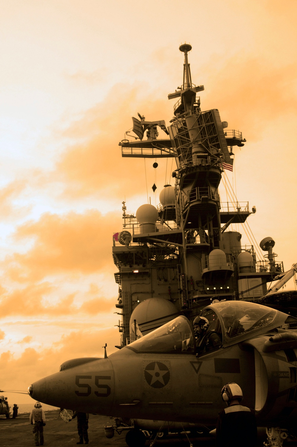 USS Tarawa Sailors prepare for flight operations