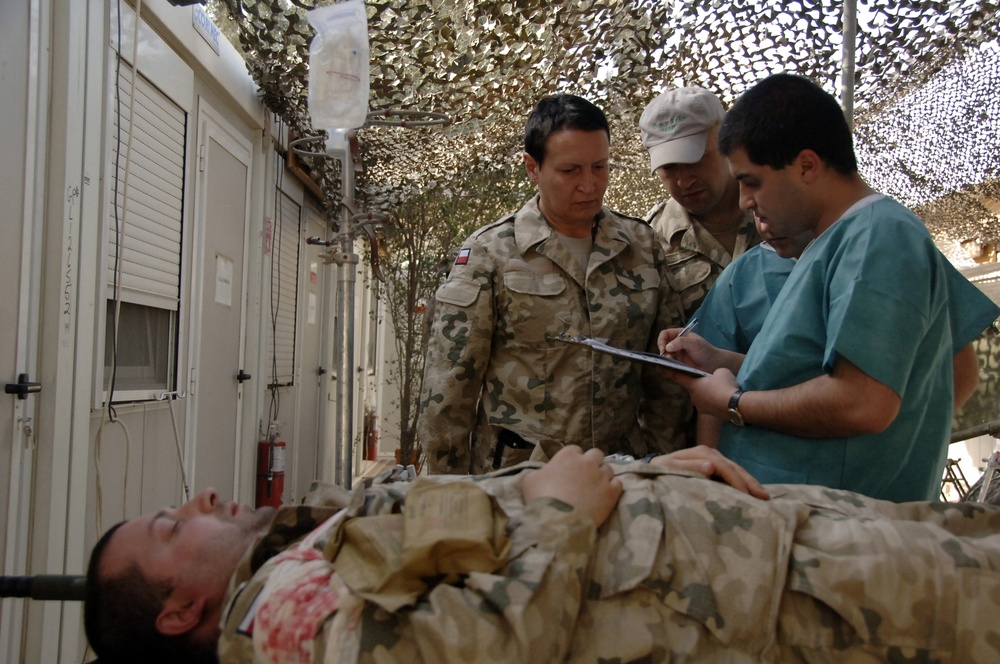 Mass casualty exercise at Forward Operating Base Echo