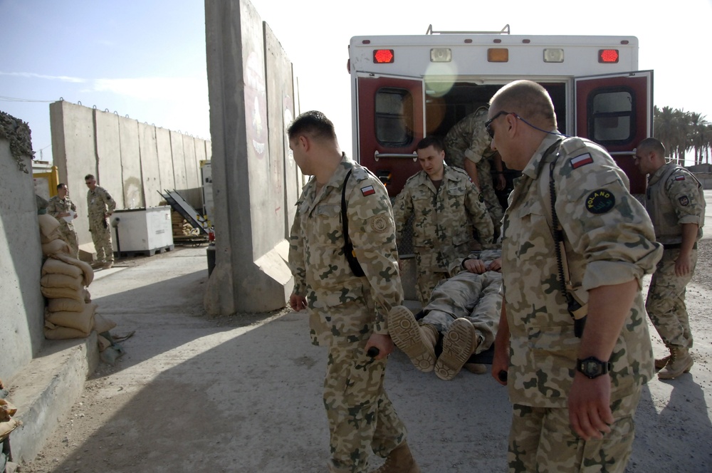 Mass casualty exercise at Forward Operating Base Echo