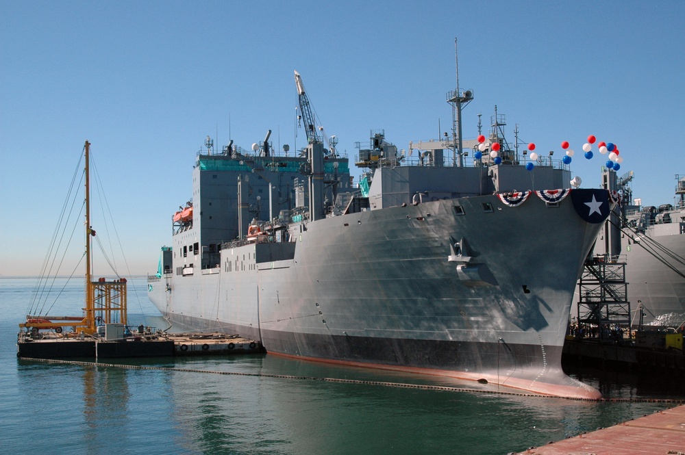 General Dynamics NASSCO shipyard christens USNS Robert E. Pear