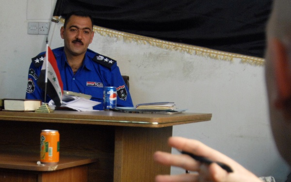 Iraqi police on duty in Diyala