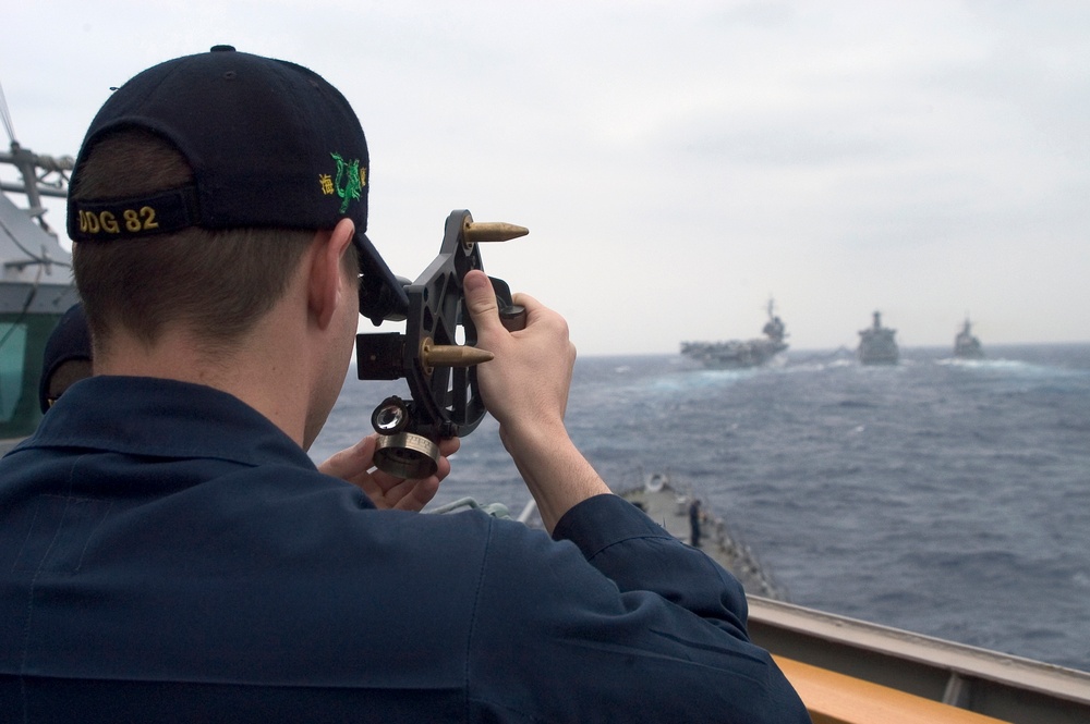 Lassen, Kitty Hawk and Shiloh in Pacific