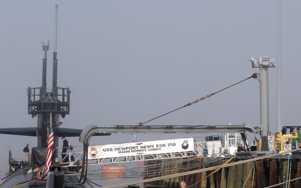 USS Newport News at Naval Station Norfolk