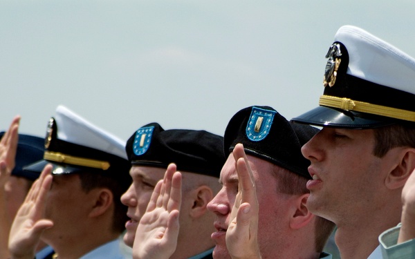 Medical students graduate on USS Wisconsin