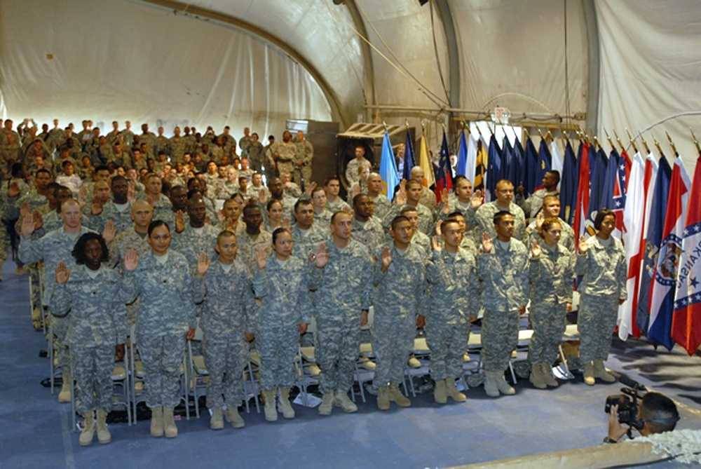 We pledge allegiance: 44 service members earn U.S. citizenship on Memorial Day
