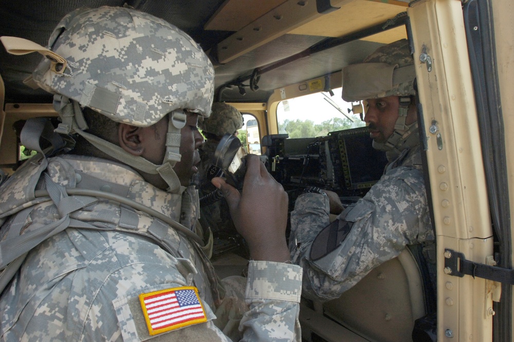 Cavalry Soldiers conducts convoy training