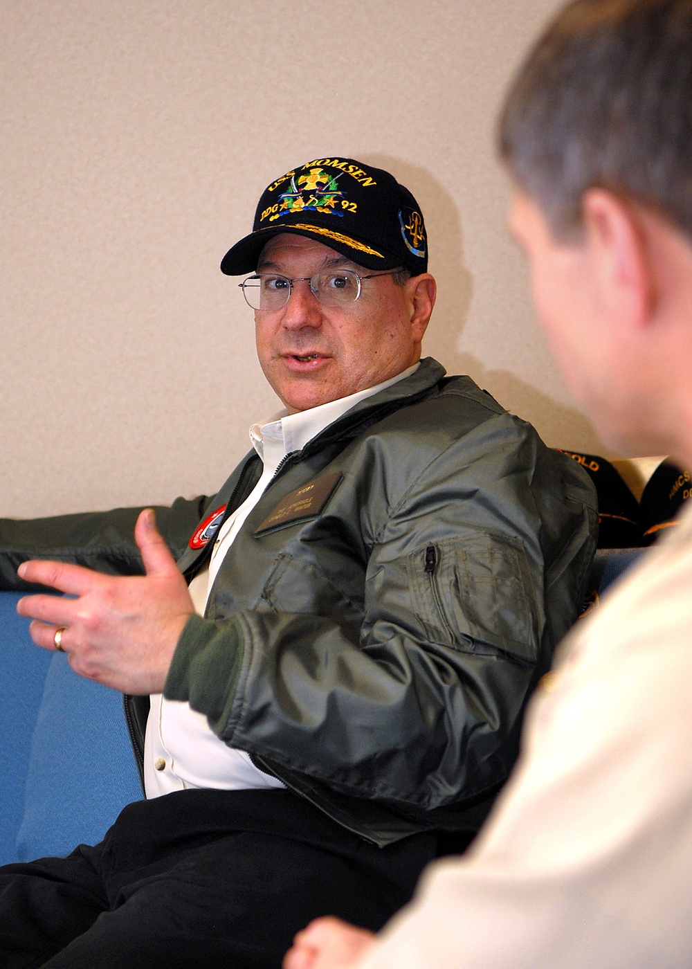 Top Navy official visits with Destroyer Squadron 9 commander