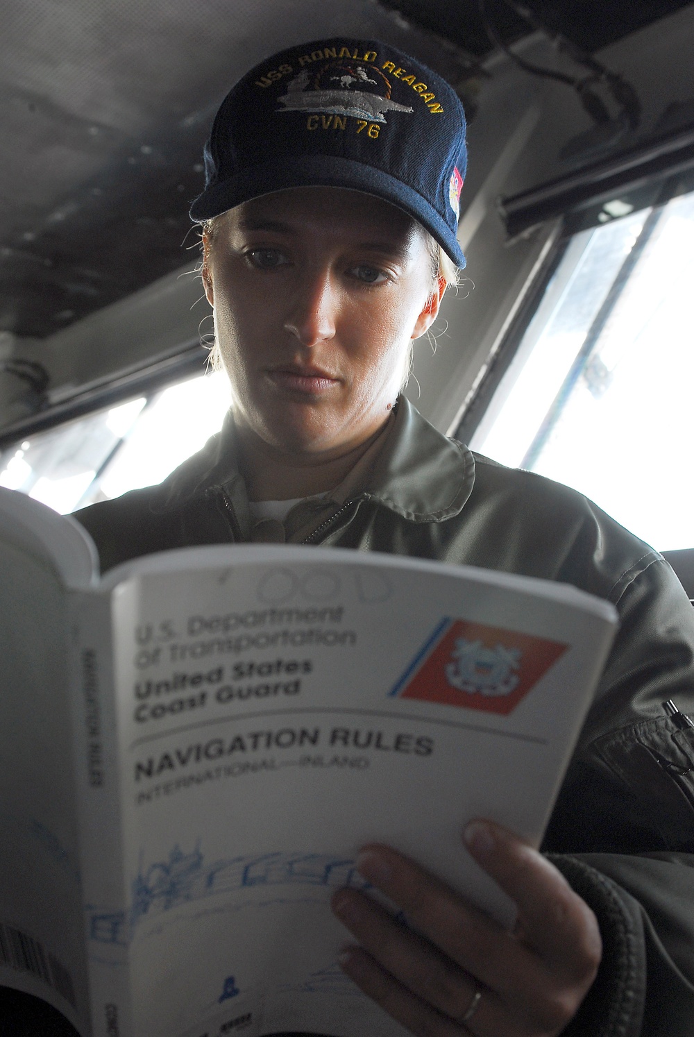 Sailor prepares new tasks aboard USS Ronald Reagan