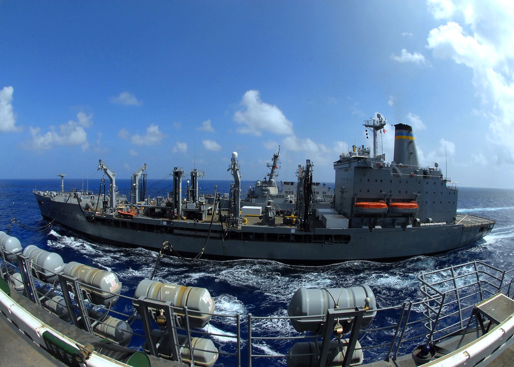USNS Tippecanoe replenishes USS Peleliu