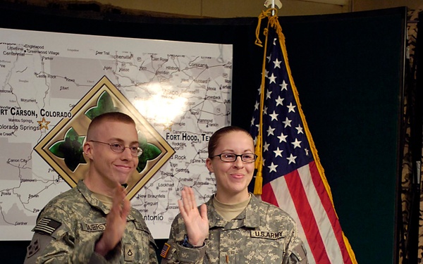 Soldiers, Families stay in touch via 4th Inf. Div. Town Hall meeting