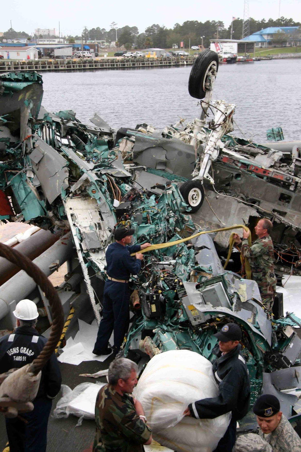 Wreckage of F-15C fighter jet