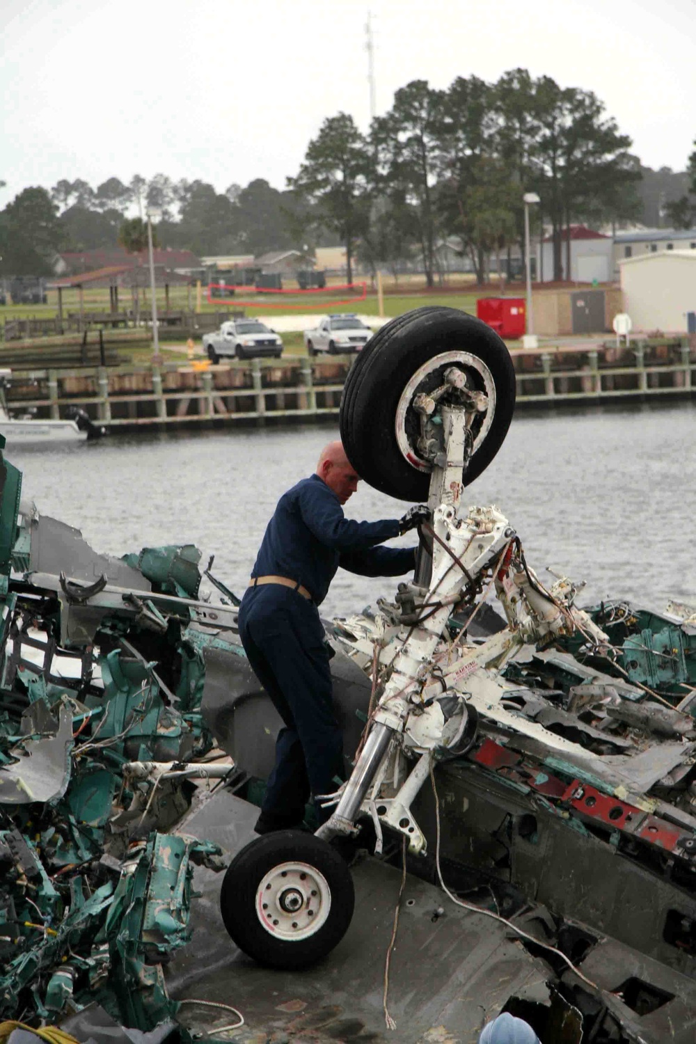 Wreckage of F-15C fighter jet