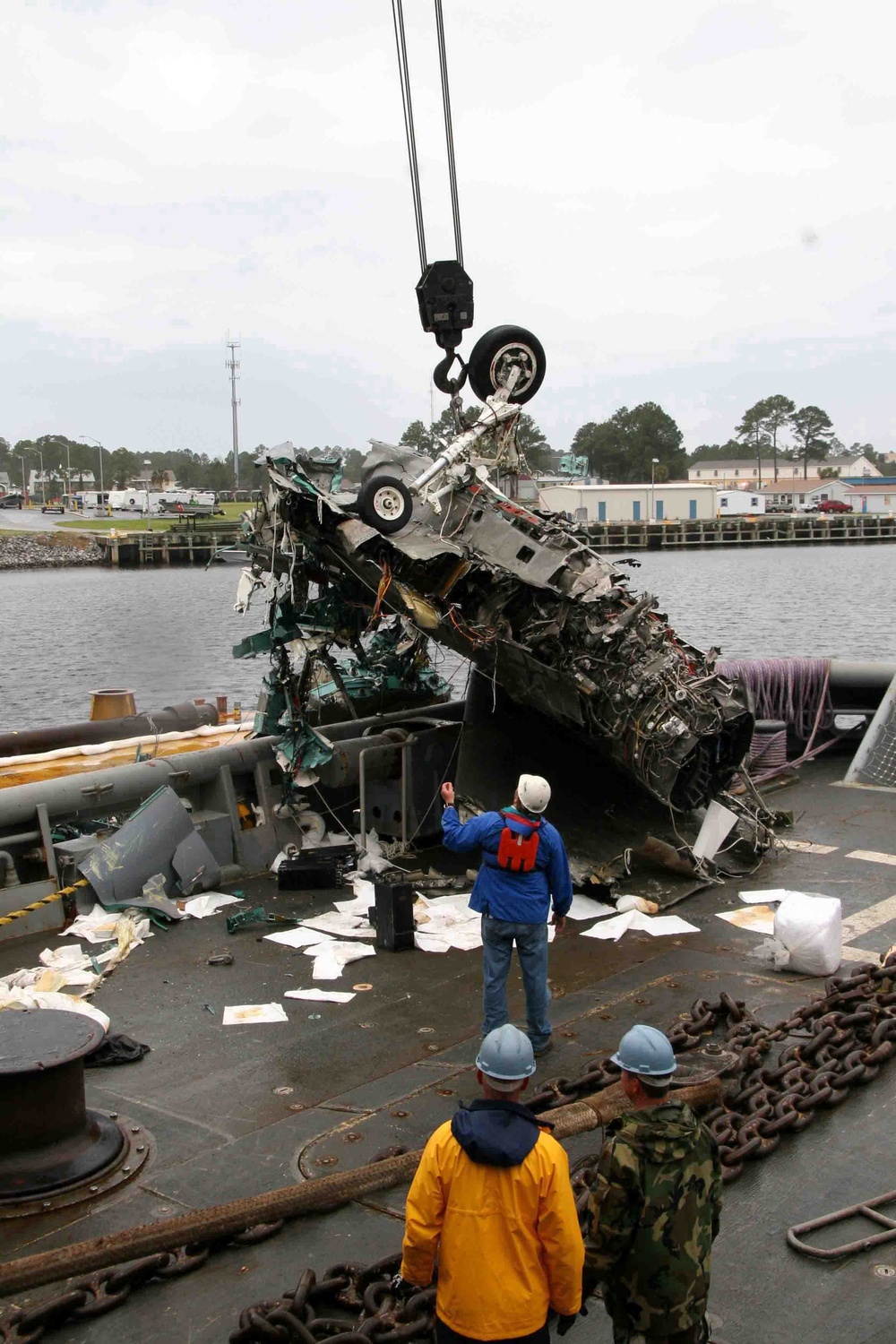 Wreckage of F-15C fighter jet