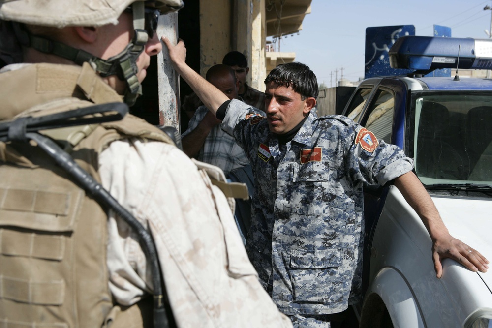 Security patrol in Al Sina'a