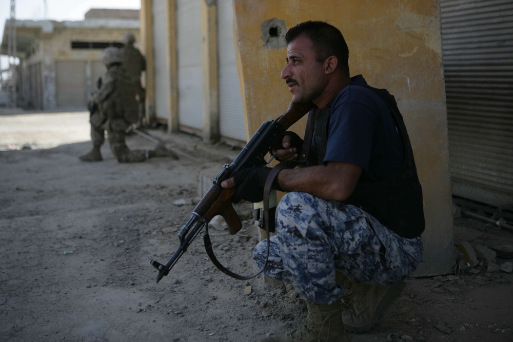 Security patrol in Al Sina'a