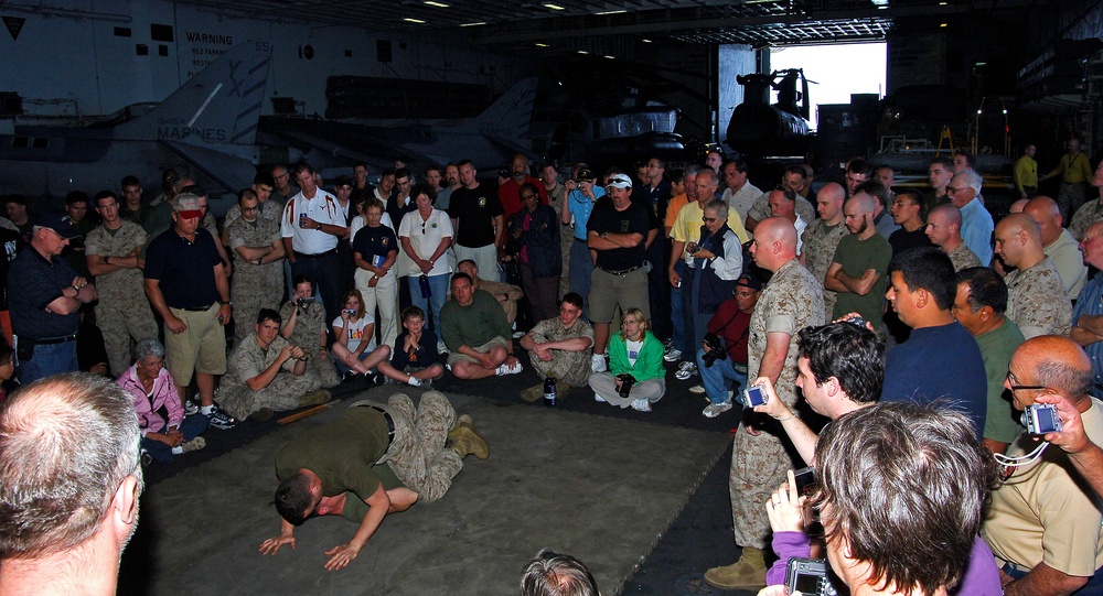 USS Tarawa Marines, Sailors demonstrate capabilities during Tiger Cruise