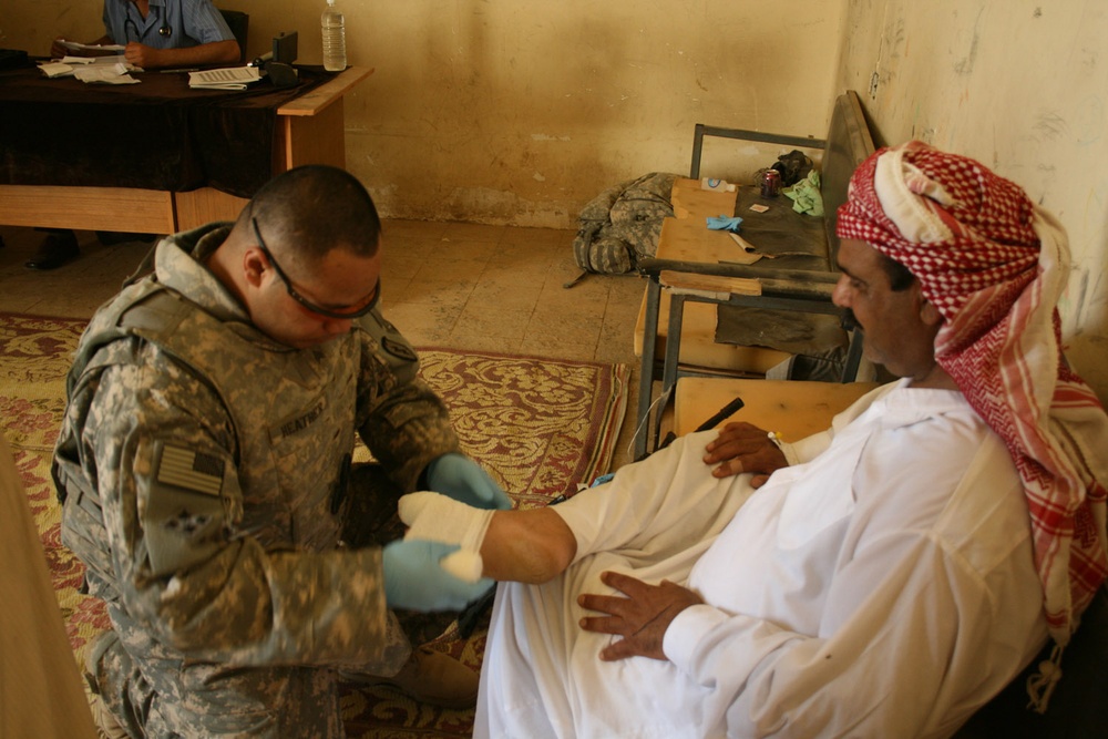 Wolfhounds, IA provide medical aid