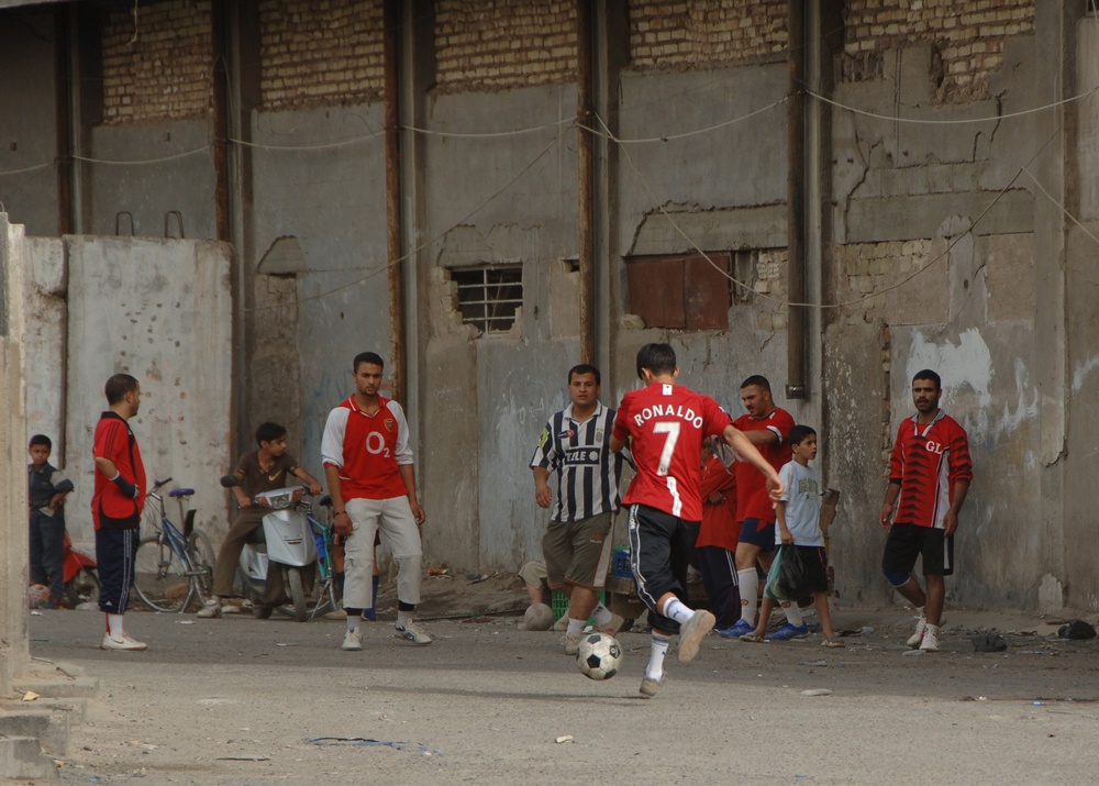 Dismounted Patrol in New Baghdad Marketplace