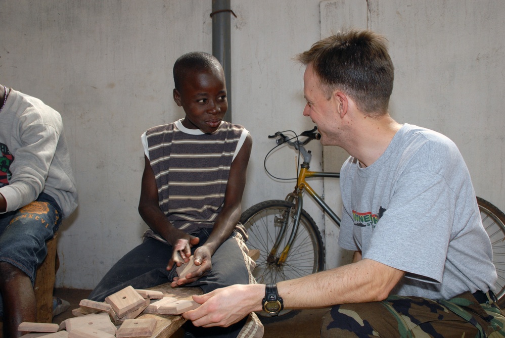 Sailors conduct Project Handclasp as part of the African Partnership Station Initiative
