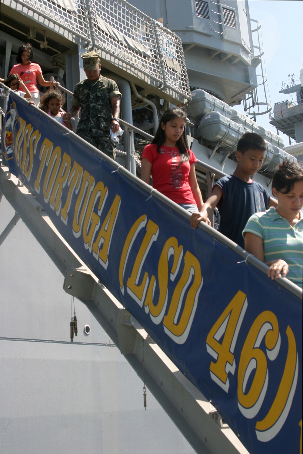 USS Tortuga docks in Puerto Princesa