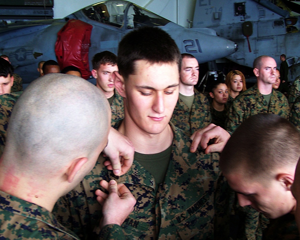 Marines promoted aboard USS Essex