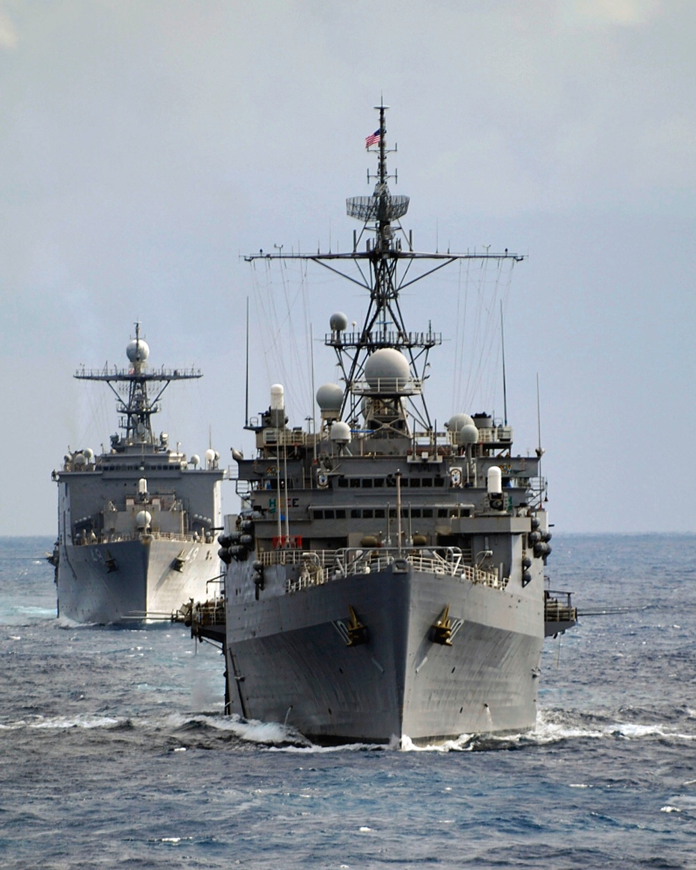 Steaming behind the USS Essex