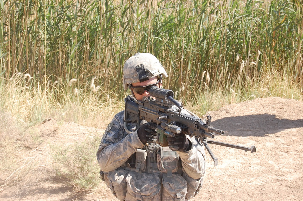 Wolfhounds search for enemy weapons caches
