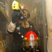 USS Lake Erie Sailors practice firefighting techniques