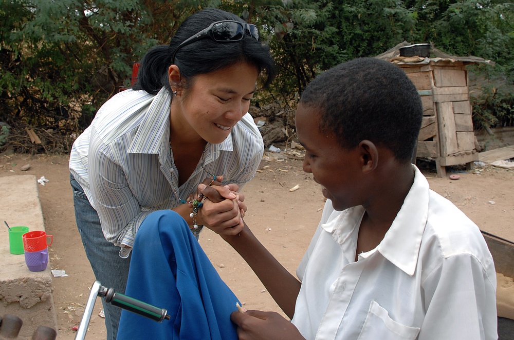 Smiling faces at orphanage in Kenya