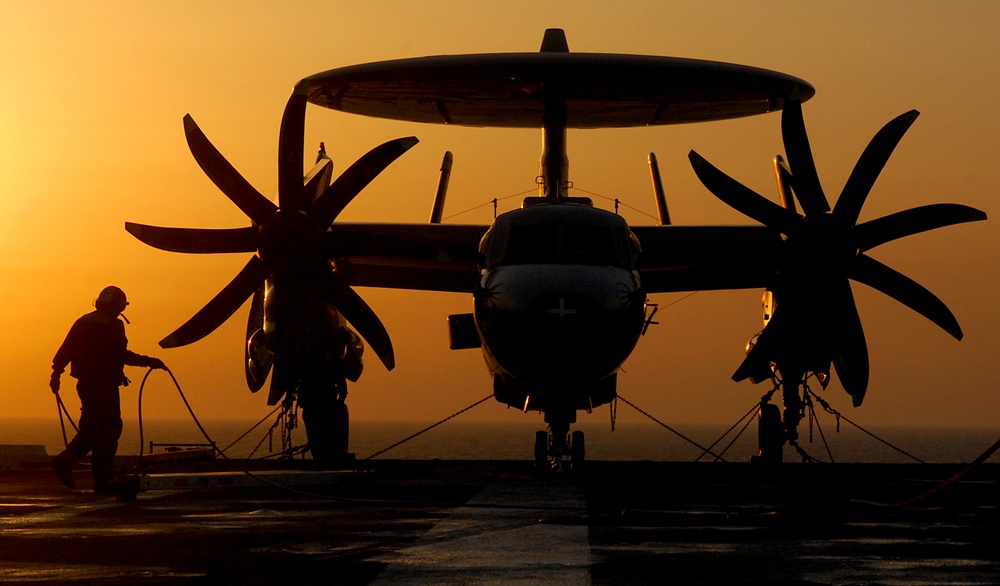 E-2C Hawkeye at dawn