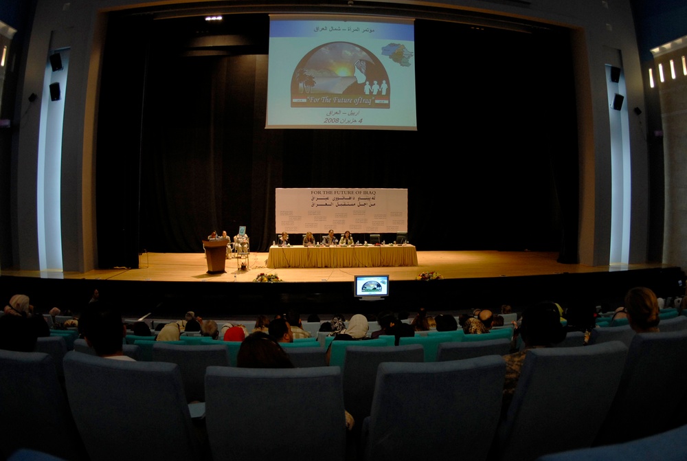 Discussing issues, Northern Iraq Women's Conference