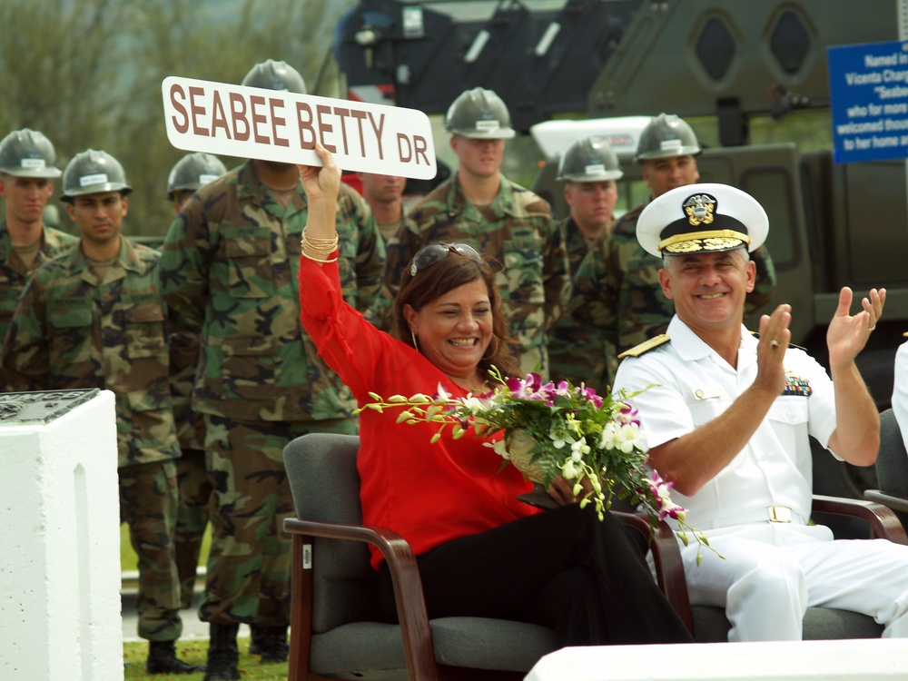Seabee Betty street sign celebration
