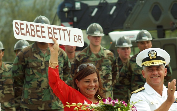 Seabee Betty street sign celebration