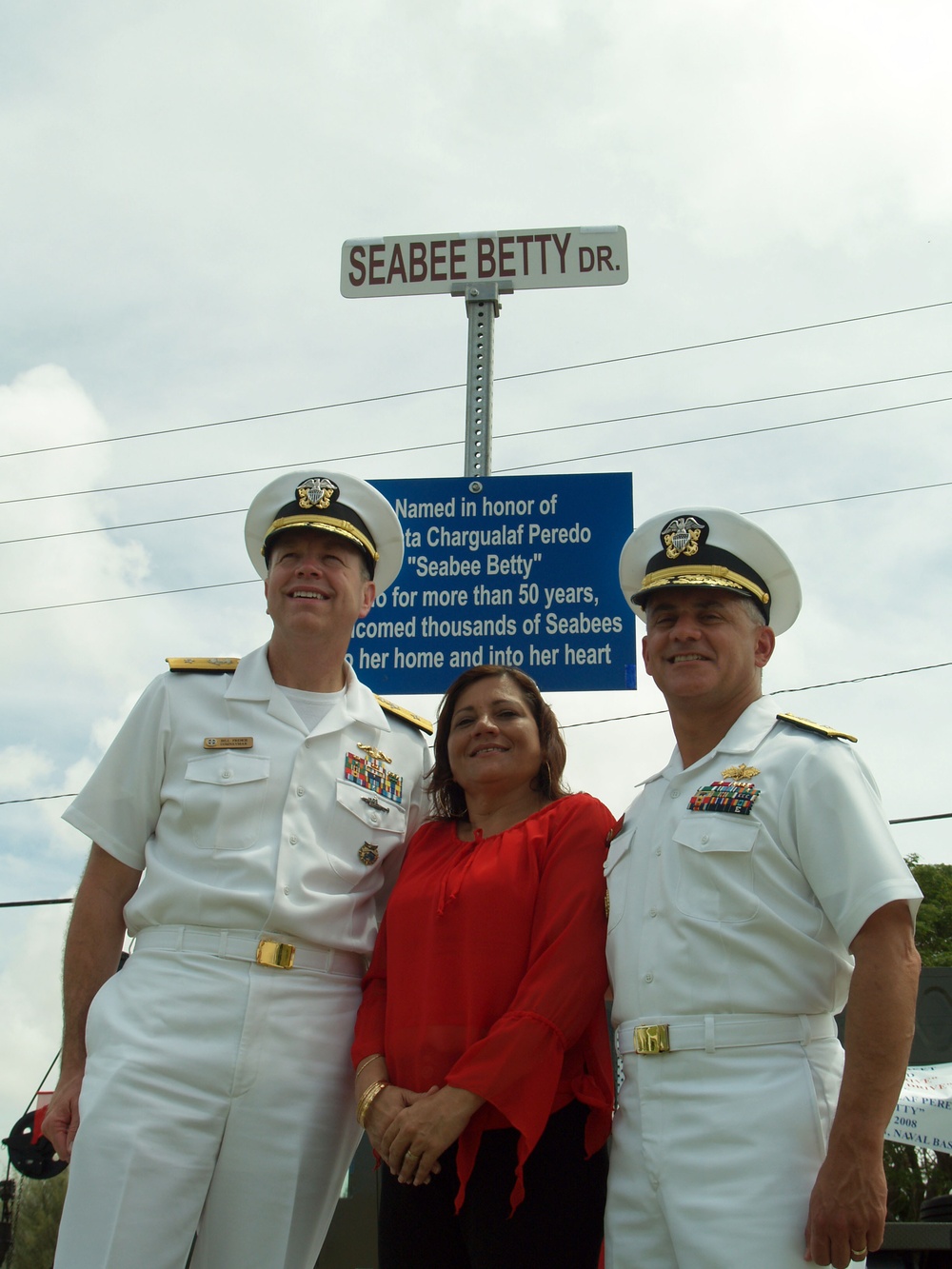 Seabee Betty street sign celebration