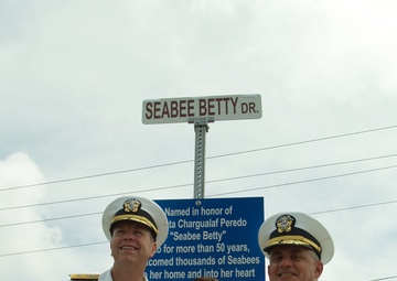 Seabee Betty street sign celebration