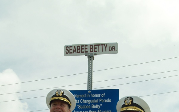 Seabee Betty street sign celebration