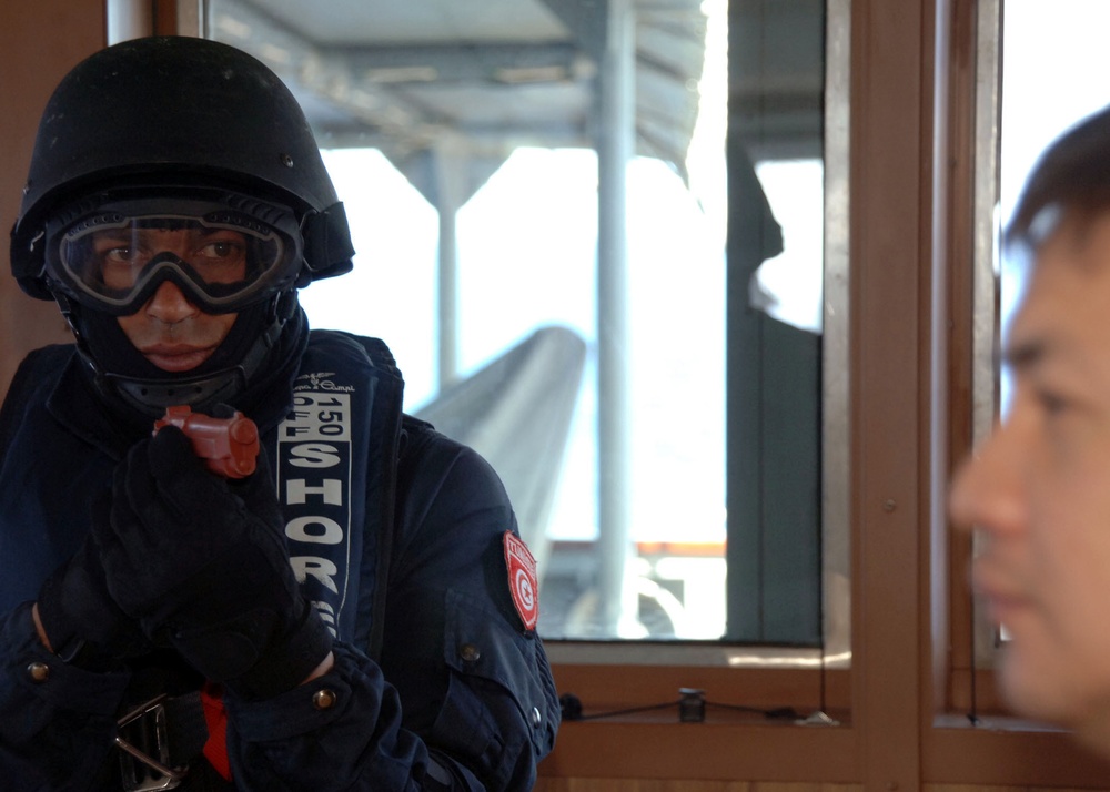Mock assault and capture exercise