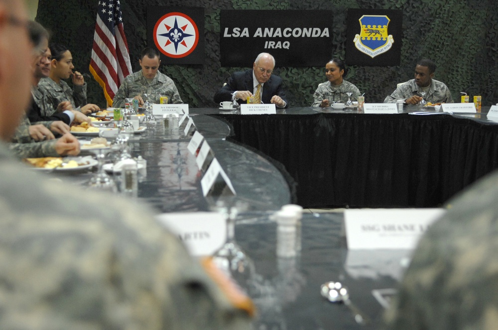 Vice President Cheney Visits Troops and Dignitaries in Iraq