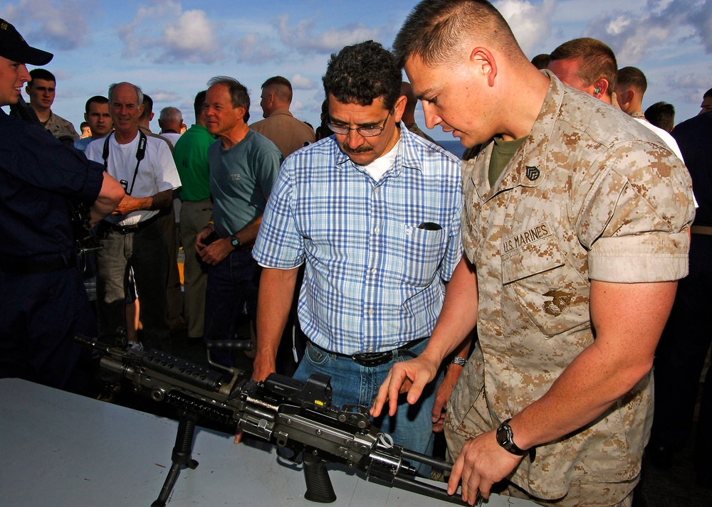 &quot;Tiger Cruise&quot; on USS Tarawa