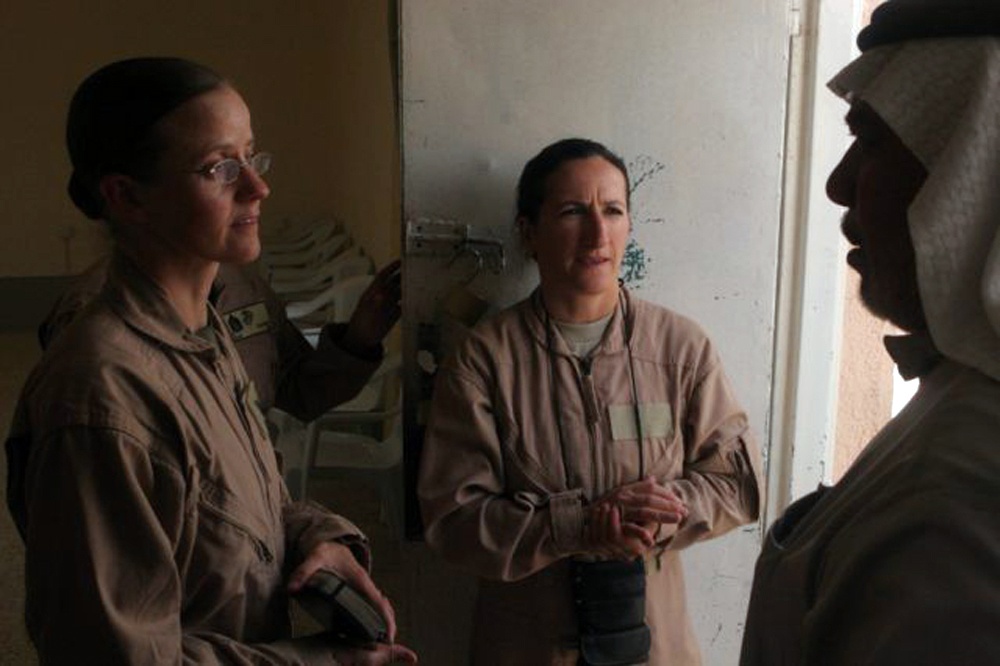 Iraqi women stop sewing and start talking