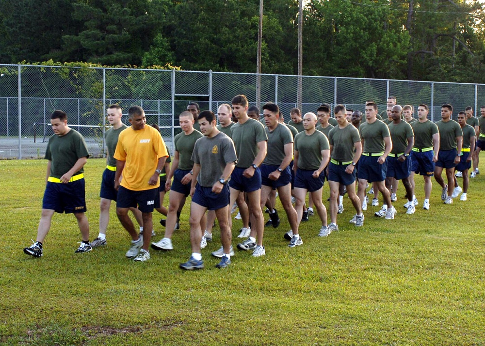 Top Navy Enlisted Visits With Camp Lejeune Sailors