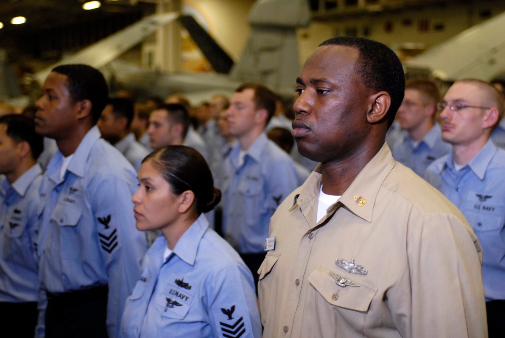 Frocking ceremony for Sailors