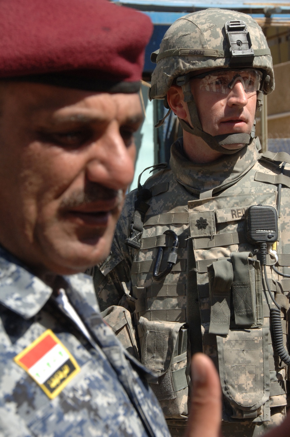 U.S., Iraqi forces patrol Rashid district