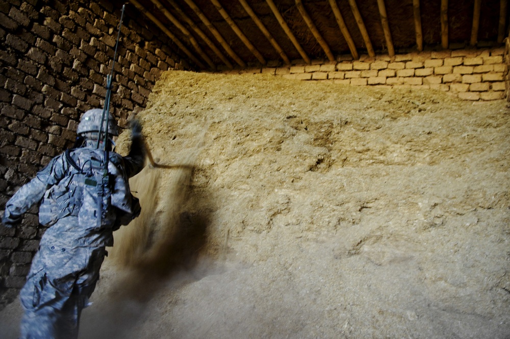 Searching for insurgents in Upper Dugmut