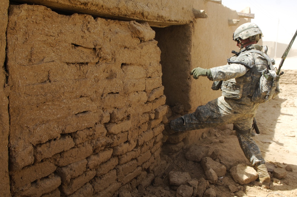 Searching for insurgents in Upper Dugmut