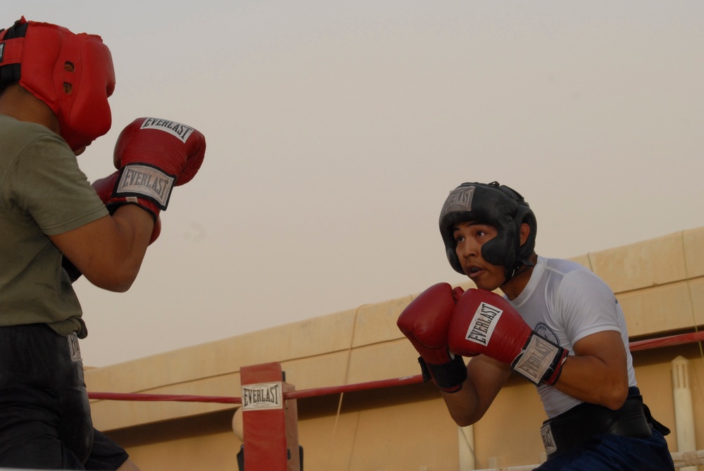 Seabees From NMCB 17 Deliver a 'knockout' Performance at Saturday Night Fights