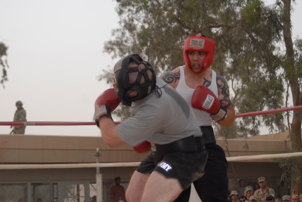 Seabees From NMCB 17 Deliver a 'knockout' Performance at Saturday Night Fights