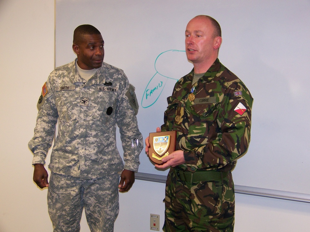 174th ADA Brigade Hosts British Army officer