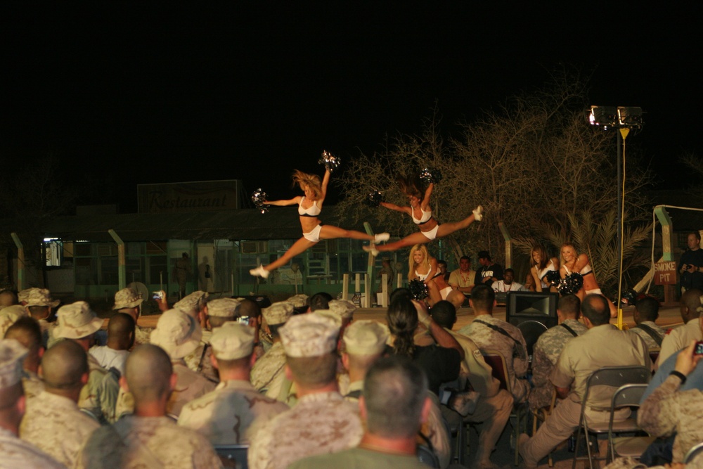 Philadelphia Eagles cheerleaders visit Camp Taqaddum